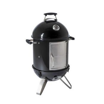   Barbecook BC-SMO-5017 Oskar S zománcozott füstölő és grill, fekete, átmérő 40cm