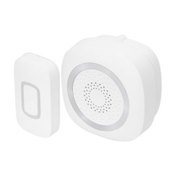   Home DB 1601DC vezeték nélküli csengő, 160m hatótáv, 60 dallam, 3-fokozatú hangerő és némítás, kapcsolható fényjelzés, elemes tápellátás