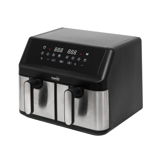 HOME HGAF29 duplakosaras forrólevegős sütő, 2 x 4,5L, 2000 W, digitális vezérlés, 8 féle üzemmód