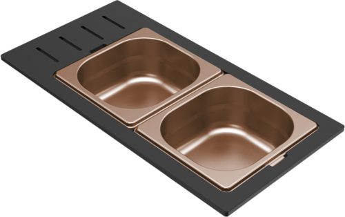 ELLECI - Tároló edény kétrészes gourmet 433 HPL kerettel - Bronz