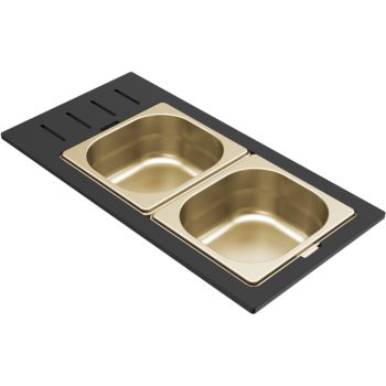   ELLECI - Tároló edény kétrészes gourmet 433 HPL kerettel - Arany