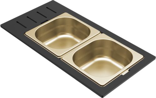 ELLECI - Tároló edény kétrészes gourmet 433 HPL kerettel - Arany