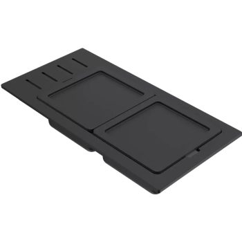   ELLECI - Tároló edény kétrészes szilikon gourmet 433 HPL kerettel - Fekete