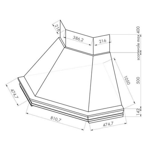 Kdesign - Páraelszívó CLASSICA SAROK 105 T500 - Fehér