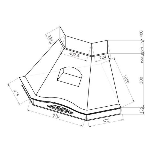Kdesign - Páraelszívó GLENDA sarok natúr T500 - Fehér