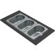 ELLECI- Tároló edény háromrészes gourmet 366 inox HPL kerettel 