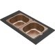 ELLECI- Tároló edény kétrészes gourmet 418 bronz HPL kerettel