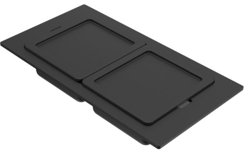 ELLECI - Tároló edény kétrészes szilikon gourmet 418 HPL kerettel - Fekete