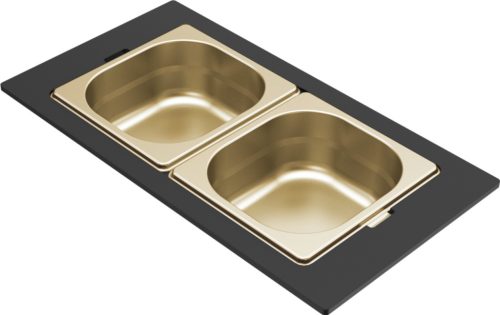 ELLECI - Tároló edény kétrészes gourmet 378 HPL kerettel - Arany