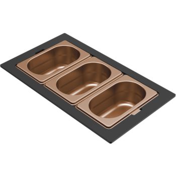   ELLECI - Tároló edény háromrészes gourmet 378 HPL kerettel - Bronz