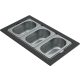 ELLECI- Tároló edény háromrészes gourmet 378 inox HPL kerettel 