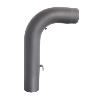   KÁLYHA BEKÖTŐ KÖNYÖK TISZTÍTÓ NYÍLÁSSAL ÉS ELZÁRÓ SZELEPPEL 130MM