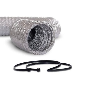   Elica - Flexibilis (félmerev) ALU cső + 2 db bilincs ø200, hossz: 1500 mm