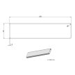 Elica - Lapos csatorna 218X55 mm, hossz: 1000 mm