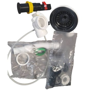   ELLECI - STANDARD OPEN UP automata dugókiemelő egymedencés mosogatókhoz - fekete