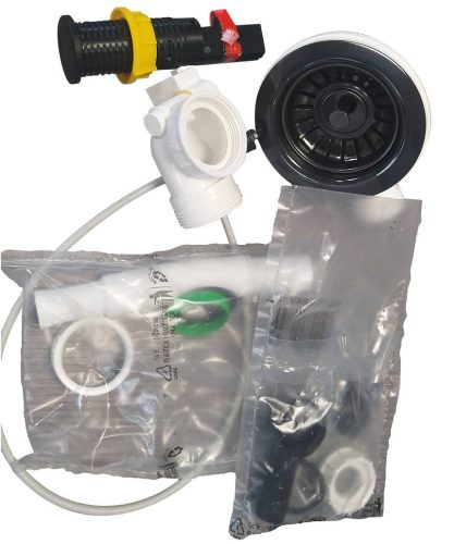 ELLECI - STANDARD OPEN UP automata dugókiemelő egymedencés mosogatókhoz - fekete