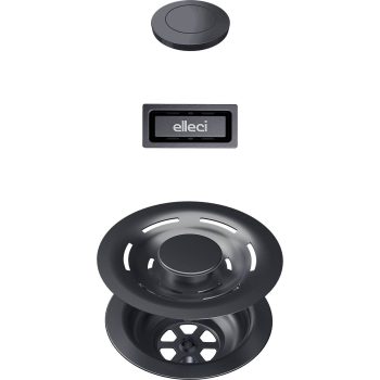   ELLECI - FLOW-PRO OPEN UP (nyomógombos) automata dugókiemelő egymedencés mosogatókhoz - fegyveracél