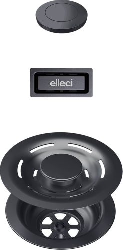 ELLECI - FLOW-PRO OPEN UP (nyomógombos) automata dugókiemelő egymedencés mosogatókhoz - fegyveracél