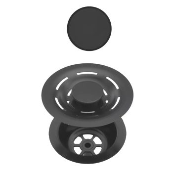   ELLECI - FLOW OPEN UP (nyomógombos) automata dugókiemelő egymedencés mosogatókhoz - fekete