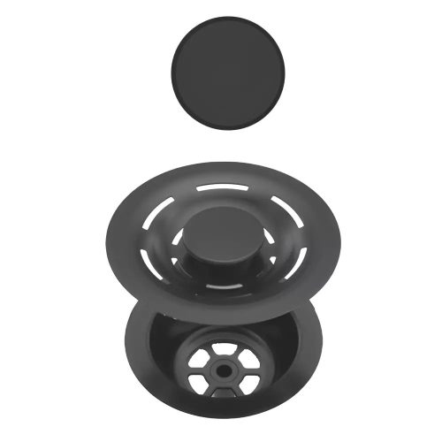 ELLECI - FLOW OPEN UP (nyomógombos) automata dugókiemelő egymedencés mosogatókhoz - fekete