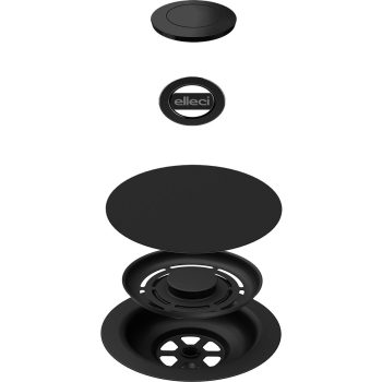   ELLECI - GHOST OPEN UP (nyomógombos) automata dugókiemelő egymedencés mosogatókhoz - fekete