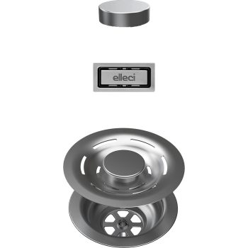   ELLECI - FLOW-PRO OPEN TWIST (tekerős) automata dugókiemelő egymedencés mosogatókhoz - inox