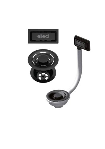 ELLECI - FLOW-PRO szűrő és túlfolyó egymedencés mosogatókhoz - fekete