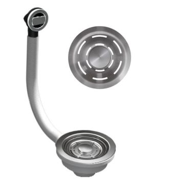   ELLECI - FLOW szűrő és túlfolyó egymedencés mosogatókhoz inox