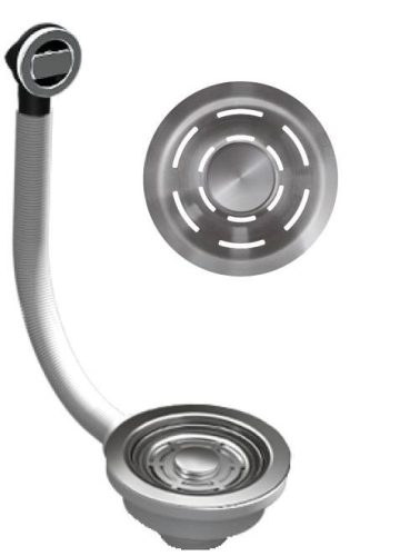 ELLECI - FLOW szűrő és túlfolyó egymedencés mosogatókhoz inox