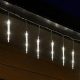 HOME KJL288 jégcsap fényfüzér, 3,5m hosszú, 288db hidegfehér SMD LED, 8db jégcsap/36db LED, hálózati adapter, kül- és beltéri kivitel