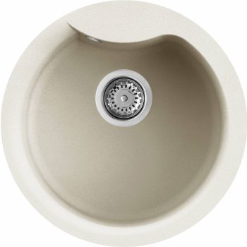 ELLECI - Gránit mosogatótálca Ego ROUND G62 Bianco Antico
