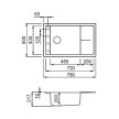 ELLECI - Gránit mosogatótálca Unico 305 G59 Antracite