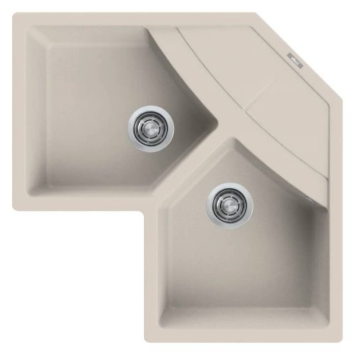 ELLECI - Gránit mosogatótálca Unico CORNER sarok G39 Bianco soft