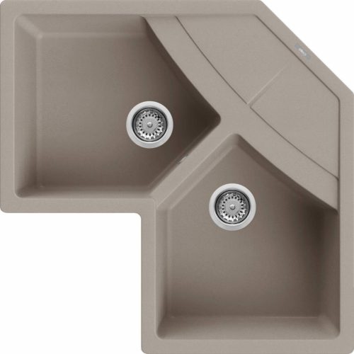 ELLECI - Gránit mosogatótálca Unico CORNER sarok G43 Tortora