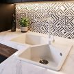 ELLECI - Gránit mosogatótálca Unico CORNER sarok G68 Bianco