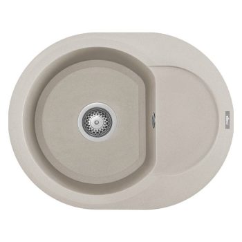   ELLECI - Gránit mosogatótálca Easy ROUND 600 G39 Bianco soft