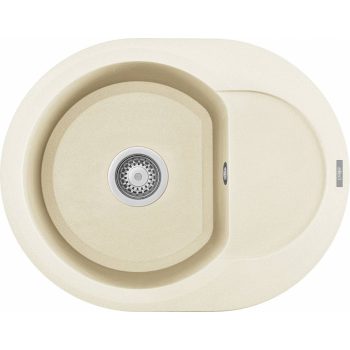   ELLECI - Gránit mosogatótálca Easy ROUND 600 G62 Bianco Antico