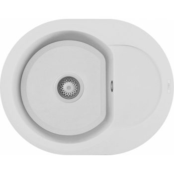 ELLECI - Gránit mosogatótálca Easy ROUND 600 G68 Bianco