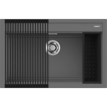   ELLECI - Mosogatótálca Best 130 Workstation Szett Keratek K99 Dark Grey