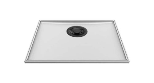 ELLECI - Mosogatótálca Essenza 50 46,2x38,2 Keratek 1 m. K96 White fekete tartozékokkal
