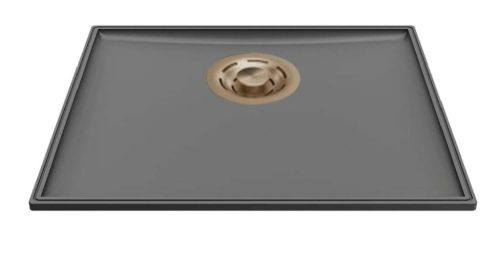 ELLECI- Mosogatótálca Essenza 50 46,2x38,2 Keratek K99 Dark Grey arany tartozékokkal