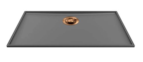 ELLECI- Mosogatótálca Essenza 70 68,2x38,2 Keratek 1 m. K99 Dark Grey bronz tartozékokkal