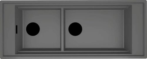 ELLECI- Mosogatótálca Mixology 590 1140x392 Keratek K99 Dark Grey fekete tartozékokkal