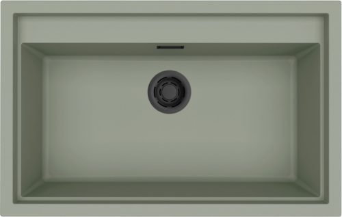 ELLECI - Mosogatótálca Sintesi 130 K82 Sage Green fekete tartozékokkal