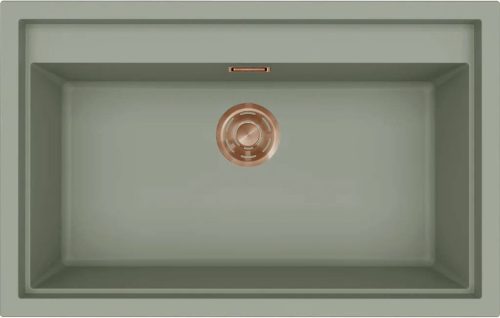 ELLECI- Mosogatótálca Sintesi 130 Keratek K82 Sage Green bronz tartozékokkal