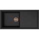 ELLECI- Mosogatótálca Sintesi 480 Keratek K86 Black bronz tartozékokkal