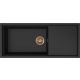 ELLECI- Mosogatótálca Sintesi 510 Keratek K86 Black bronz tartozékokkal