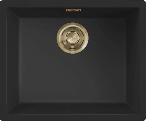 ELLECI- Mosogatótálca Zen-F 105 Keratek K86 Black arany tartozékokkal