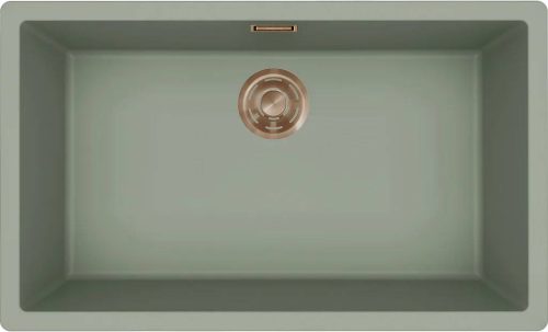 ELLECI- Mosogatótálca Zen-F 130 Keratek K82 Sage Green bronz tartozékokkal