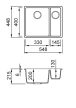 ELLECI- Mosogatótálca Zen-F 150 Keratek K82 Sage bronz tartozékokkal